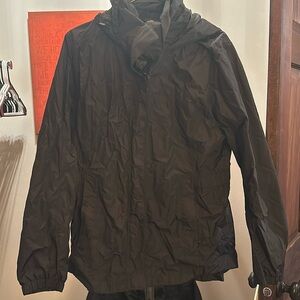 Black Northface rain jacket size xl